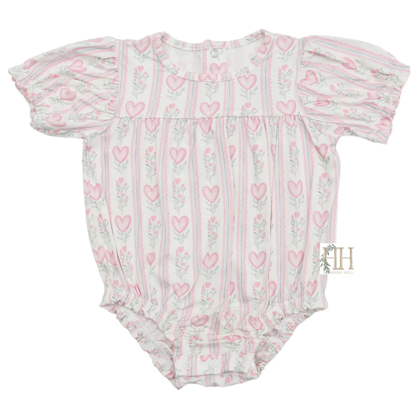 Girls Floral Heart Bamboo Bubble