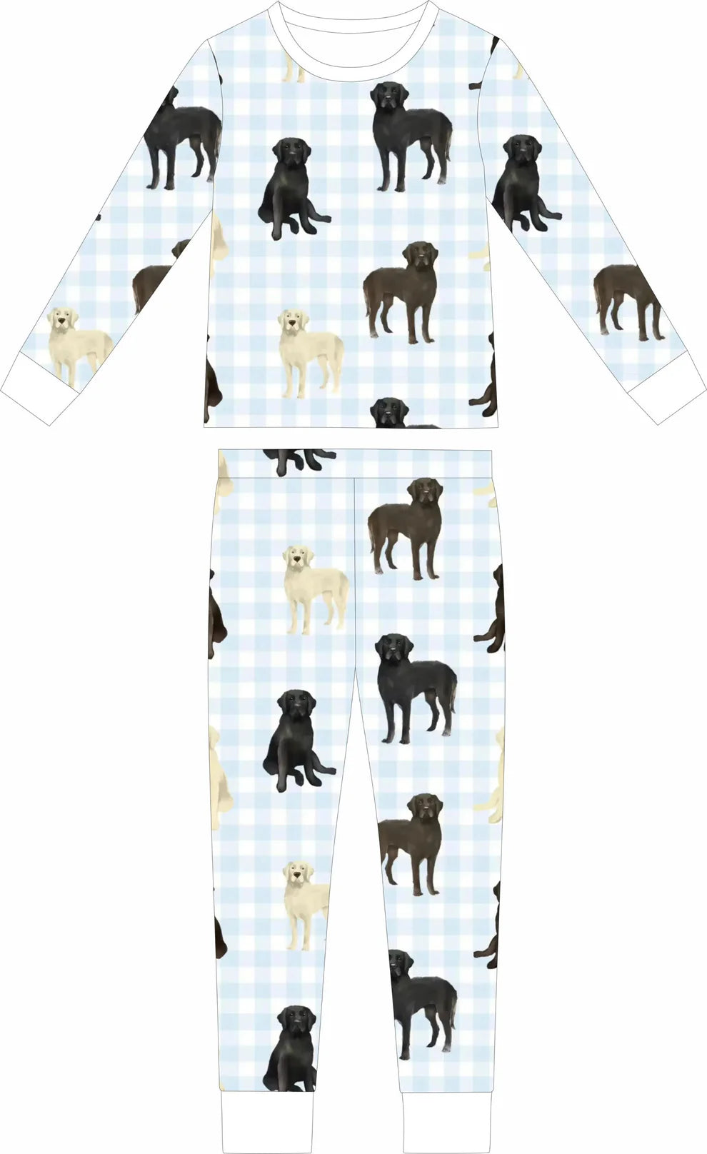 **PRE-ORDER** Blue Gingham Labs Two Piece Loungewear Set