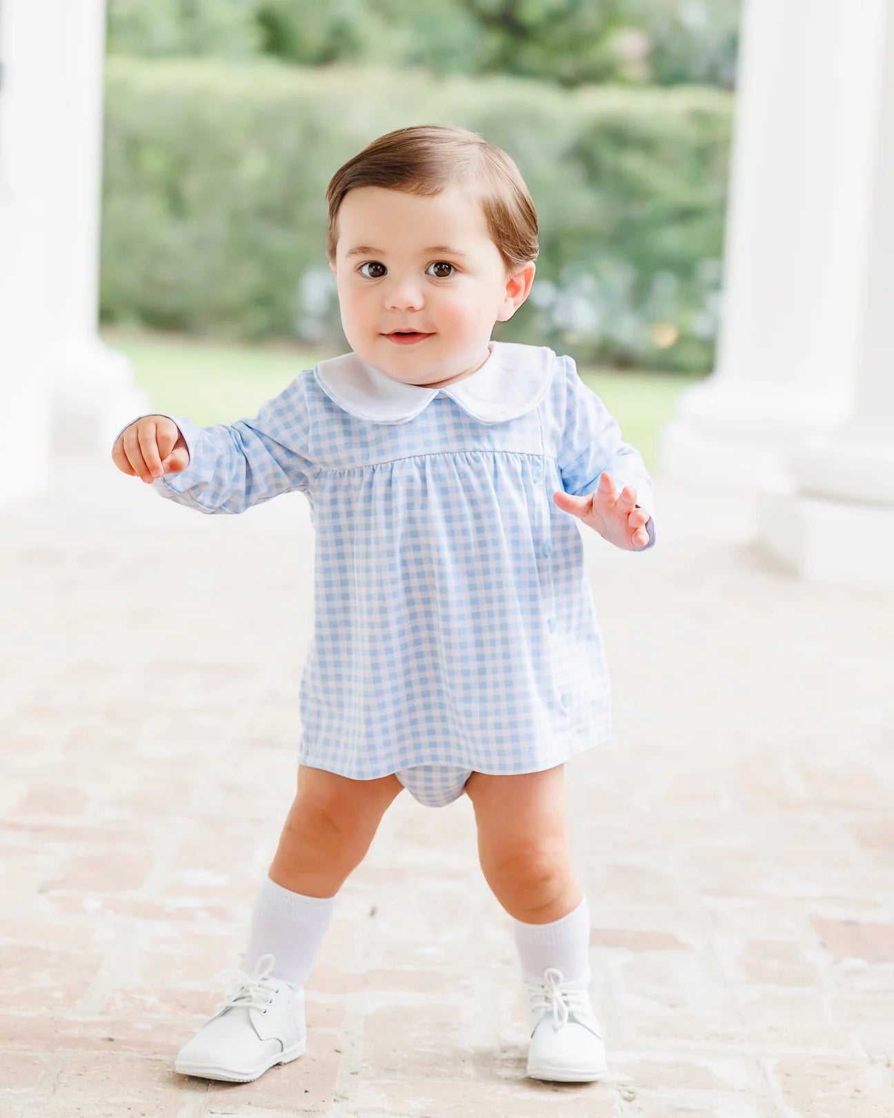 **PRE-ORDER** Liam Diaper Set - Light Blue Gingham