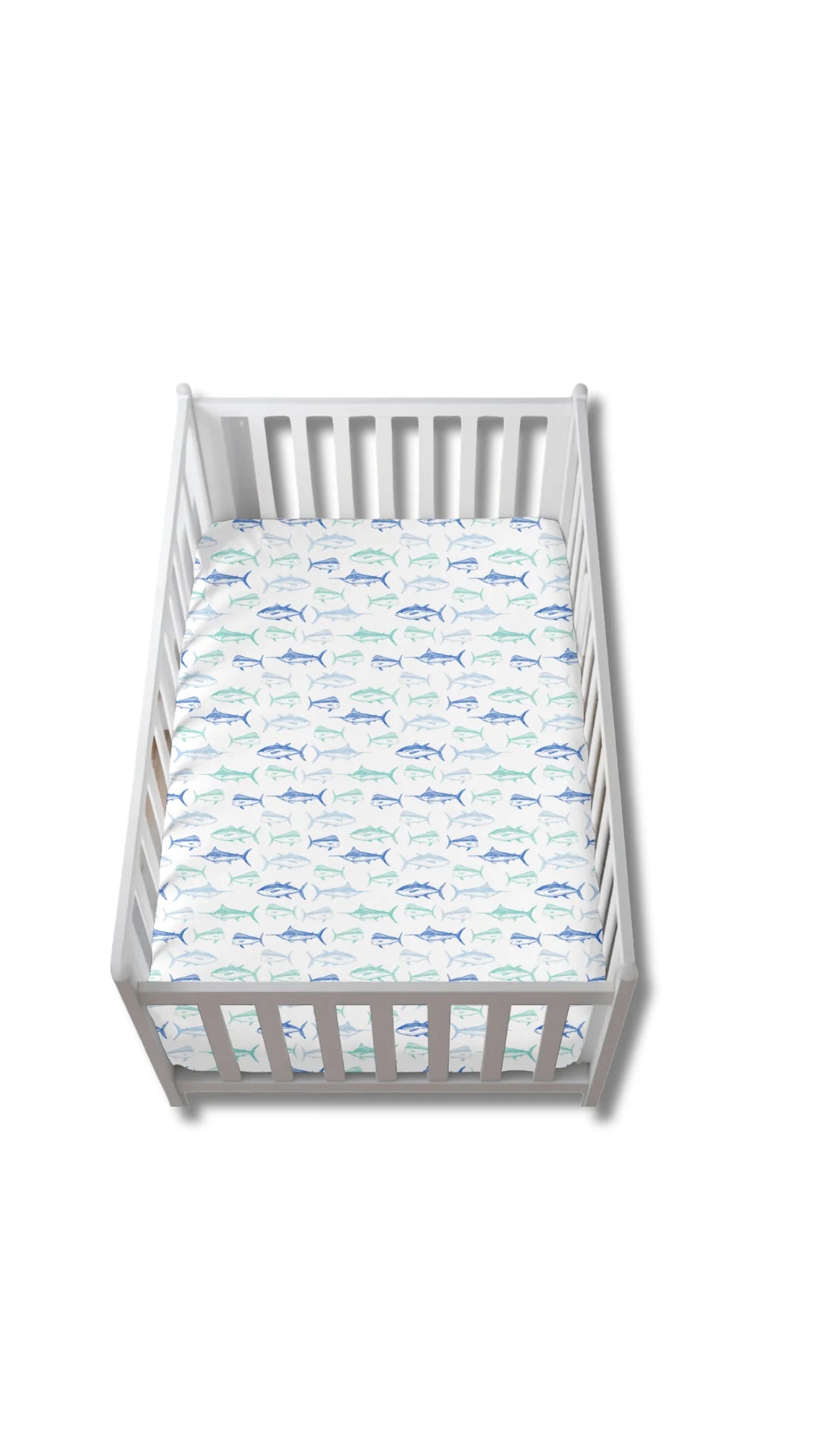 Maritime Medley Blue Crib Sheet