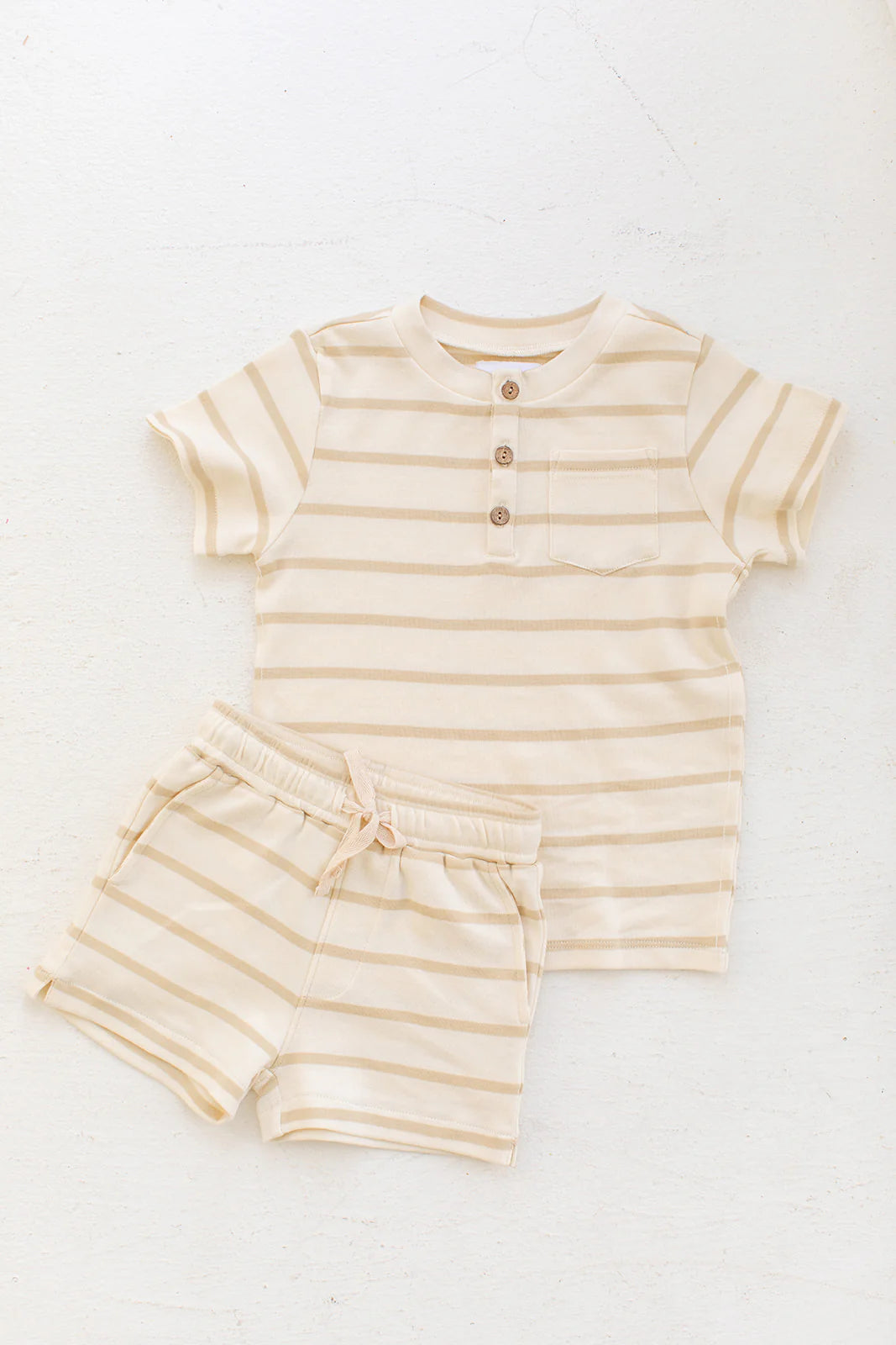 Mason Tee - Tan Stripes
