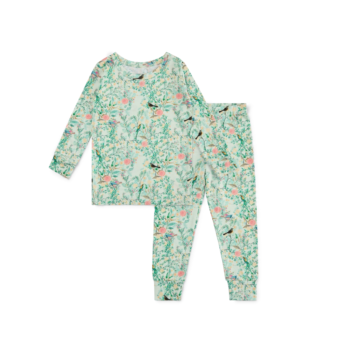 Sage Blossom Bamboo Toddler Pajama Set