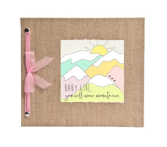 Mountains Girl Baby Memory Book