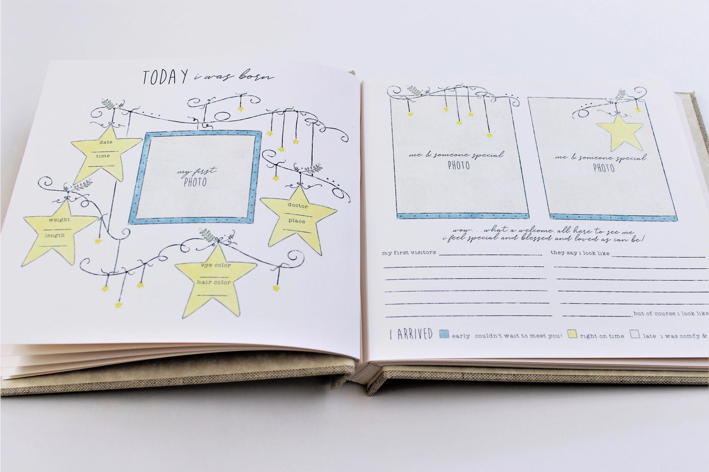 Mountains Girl Baby Memory Book