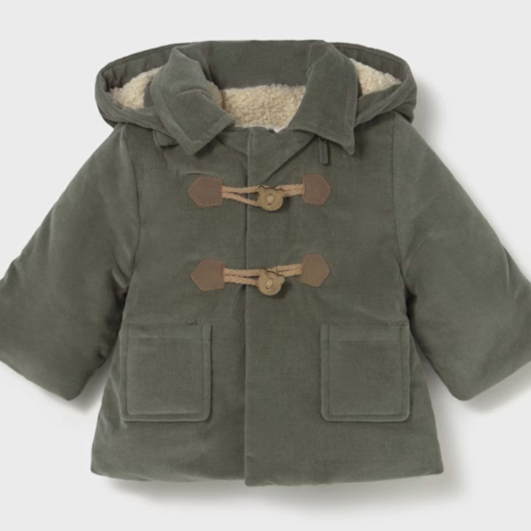 Newborn Boy Duffle Coat - Dk Green