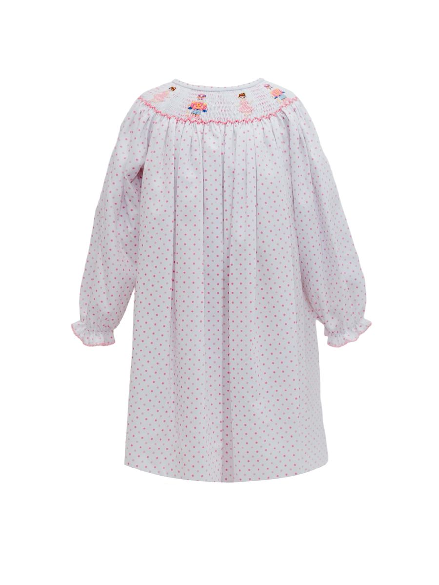 Nutcracker Bitty Dot Bishop Smock Dress