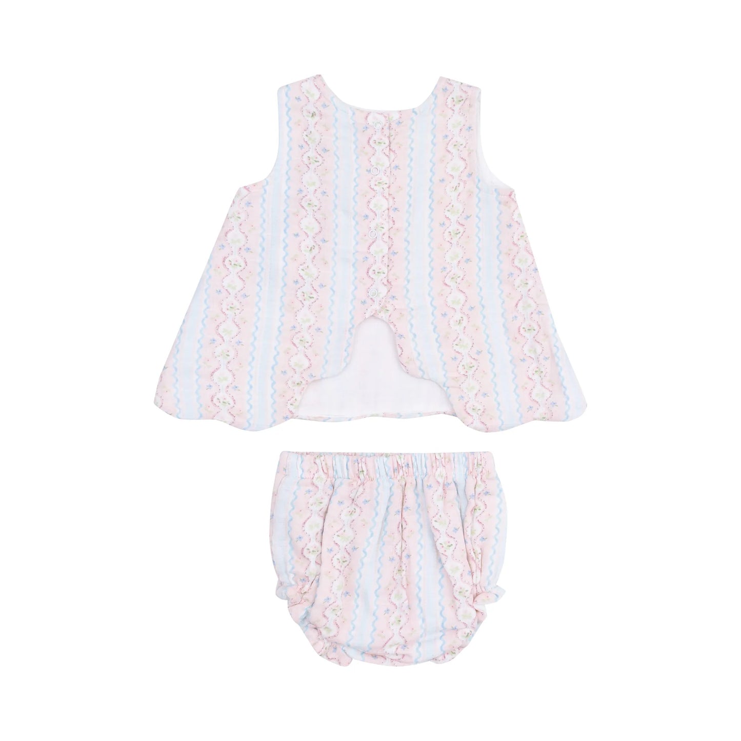 Ogee Floral Scallop Top and Bloomer Set