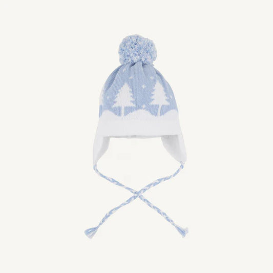 Parrish Pom Pom Hat -Beale Street Blue with Worth Avenue White