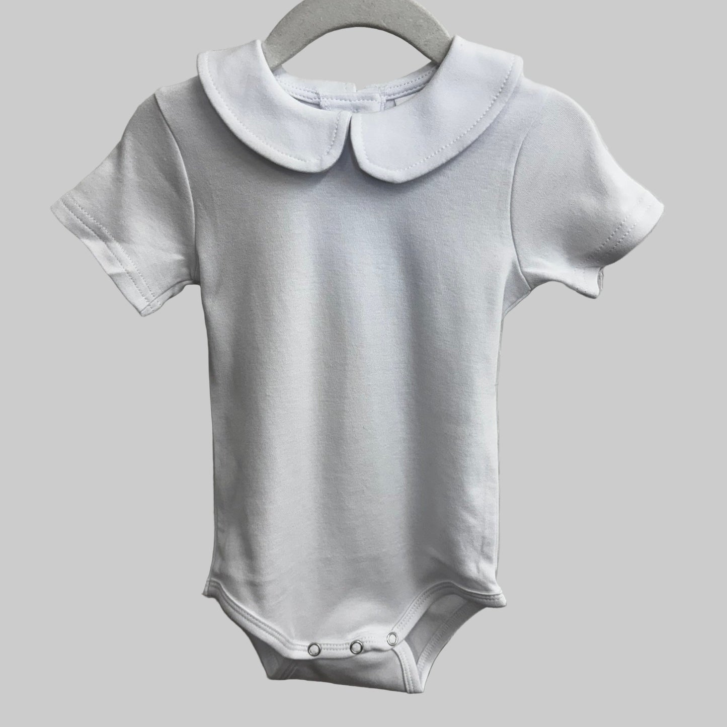 Short Sleeve Peter Pan Collar Bodysuit