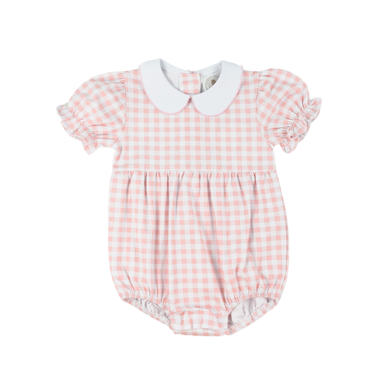 Pink Gingham Girls Collins Classic Bubble