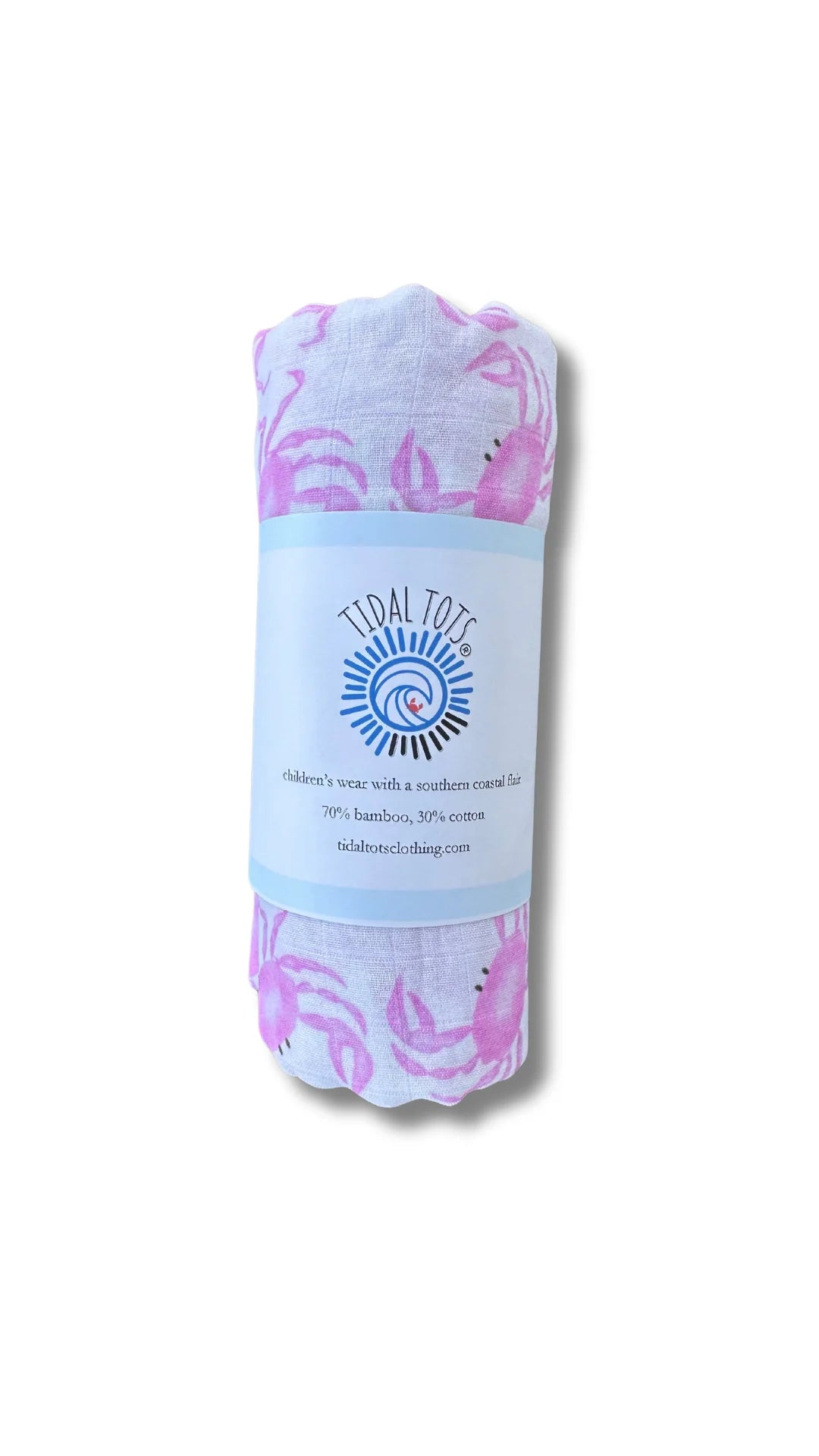 Carolina Crabs Pink Lightweight Swaddle Blanket