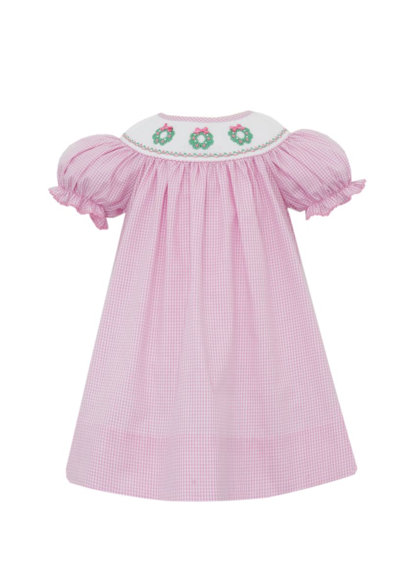 PINK WREATHS - Pink gingham bishop