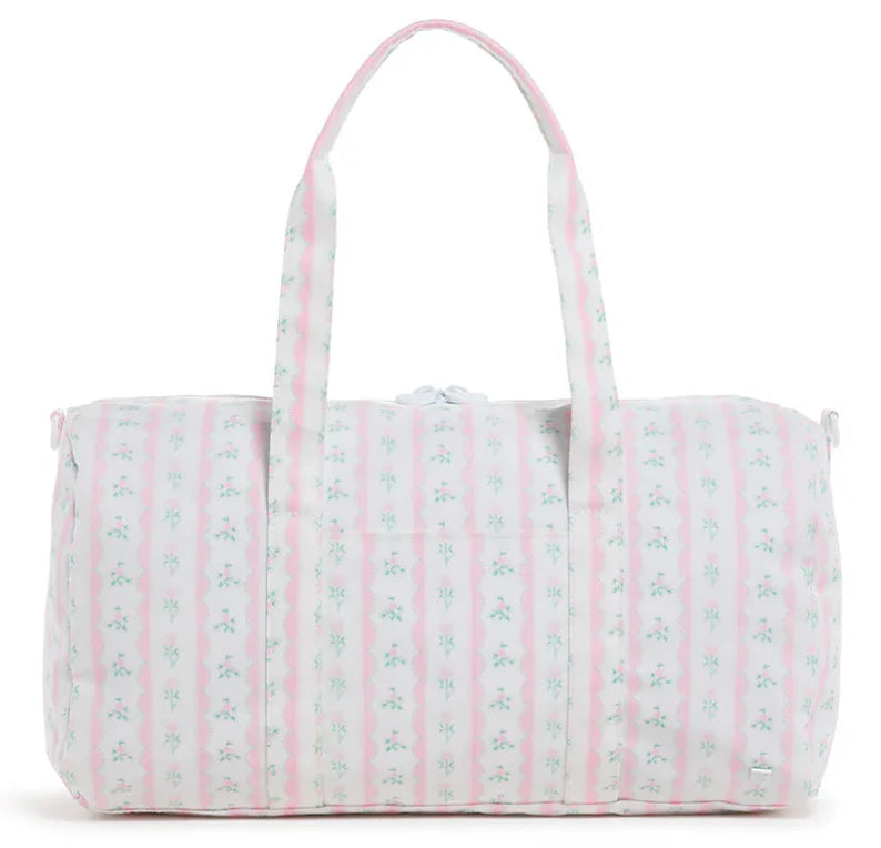 Weekender Duffel Bag - Ribbon Floral Pink
