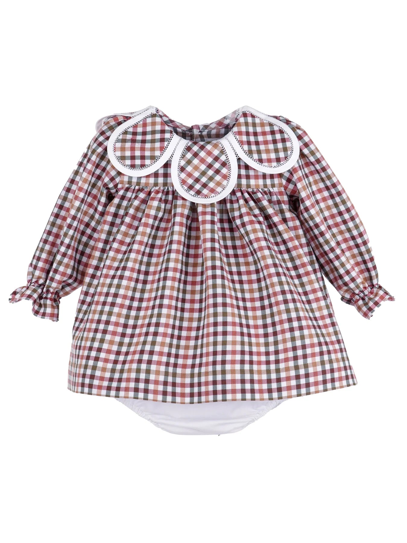 Cider Checks Petal Dress