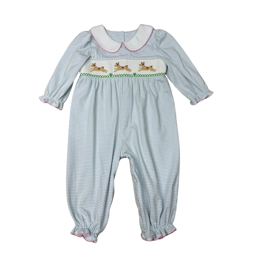 Polly Puppy Smocked Collared Romper
