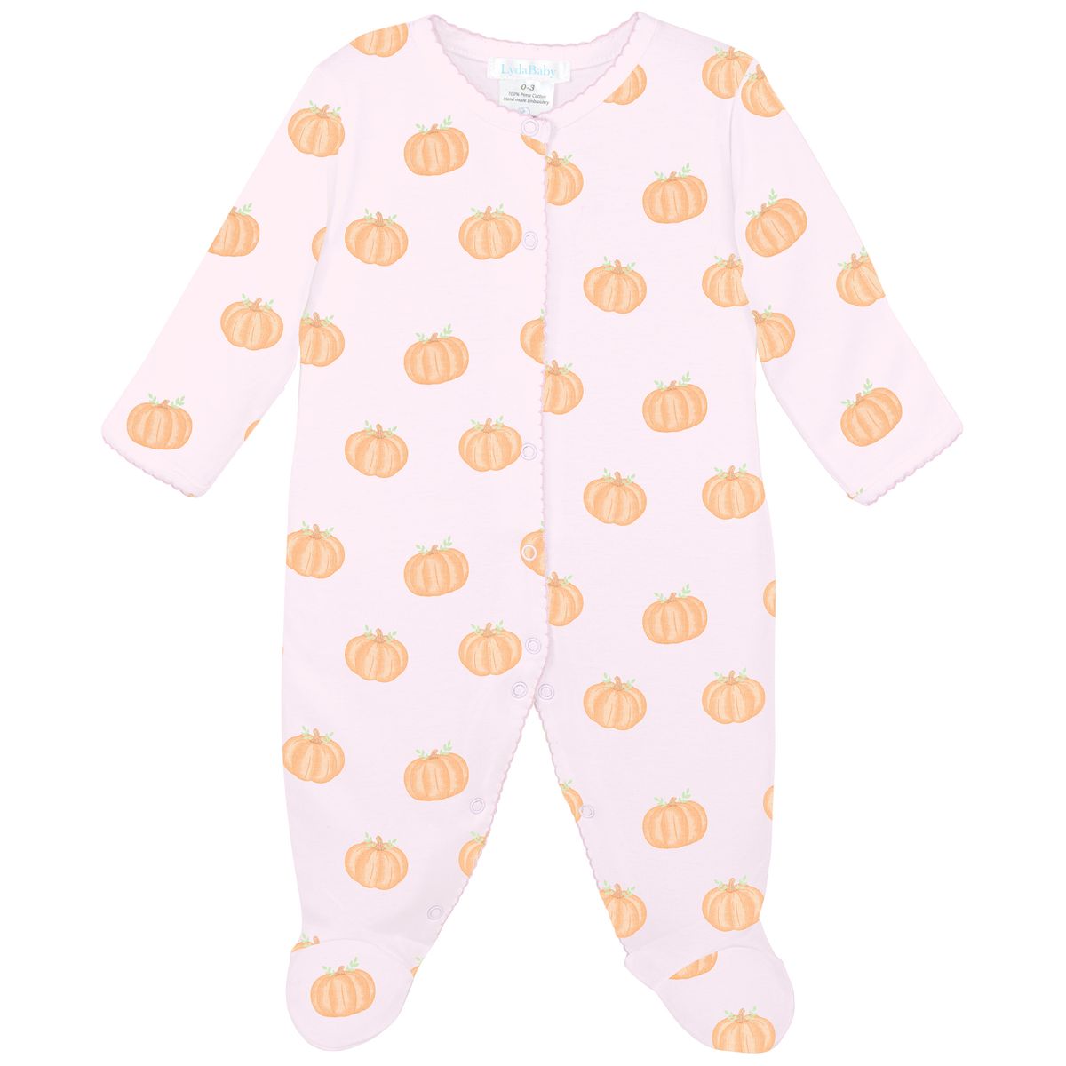 Halloween Pumpkin Footie - Pink