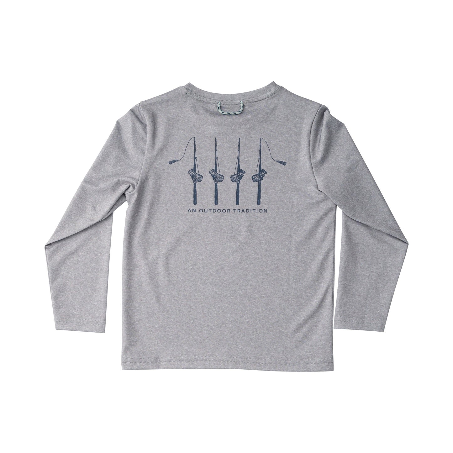 Long Sleeve Pro Performance Fishing Tee - Heather Gray