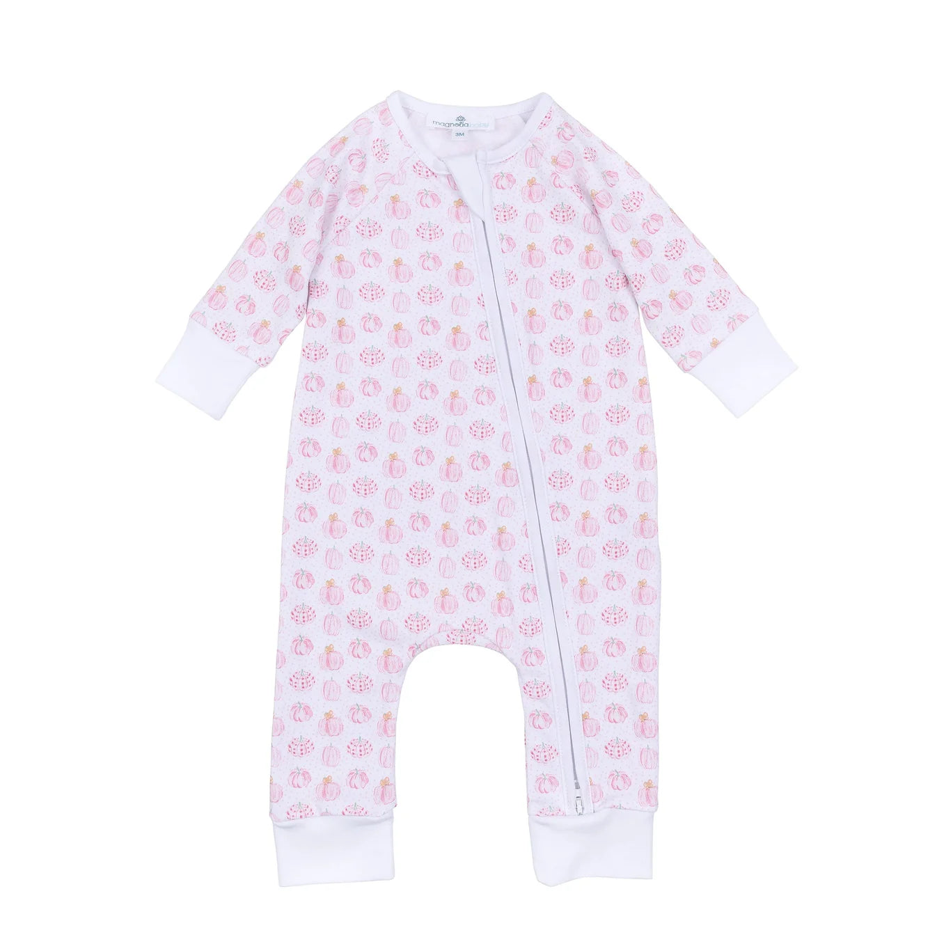 Precious Pumpkins Zipper Playsuit - Pink