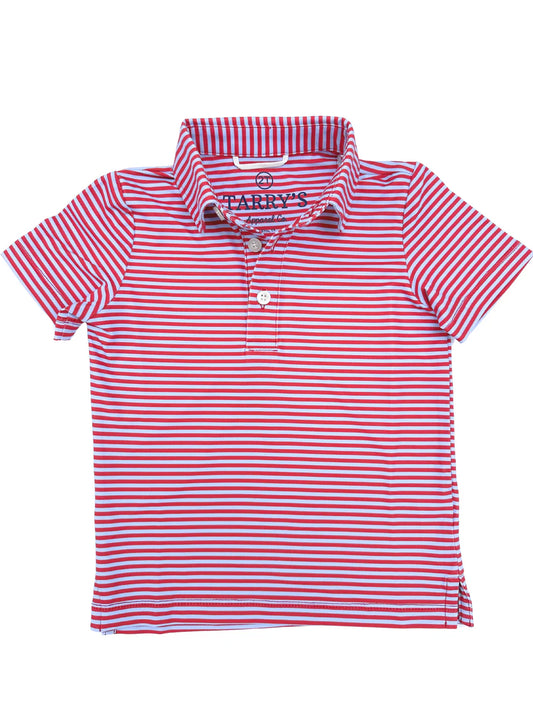Performance Polo- Red & Blue