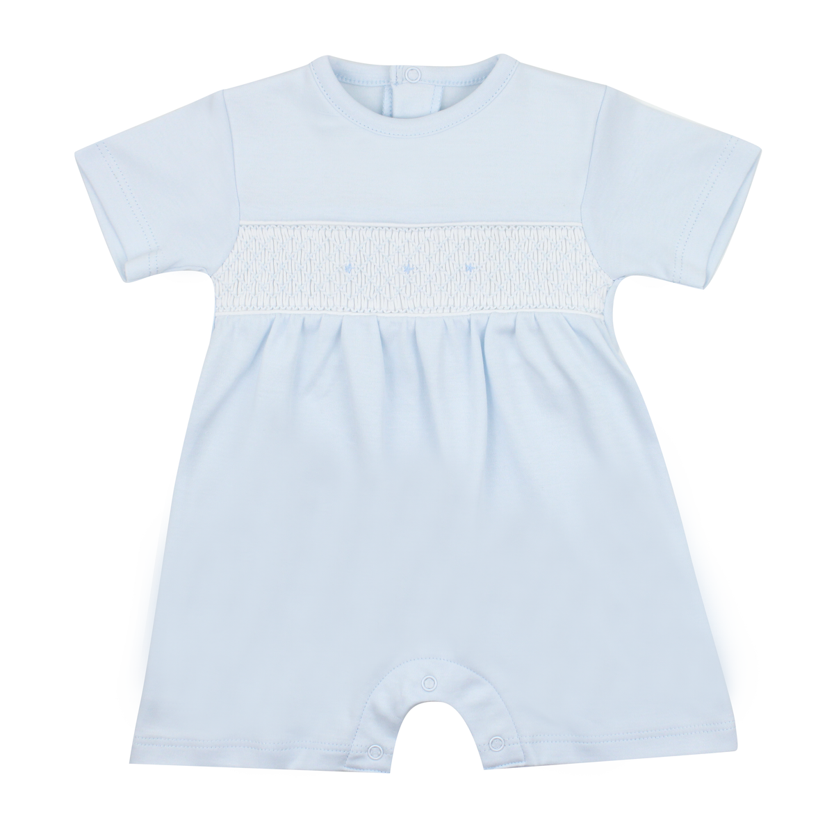 Smocked Romper - Blue