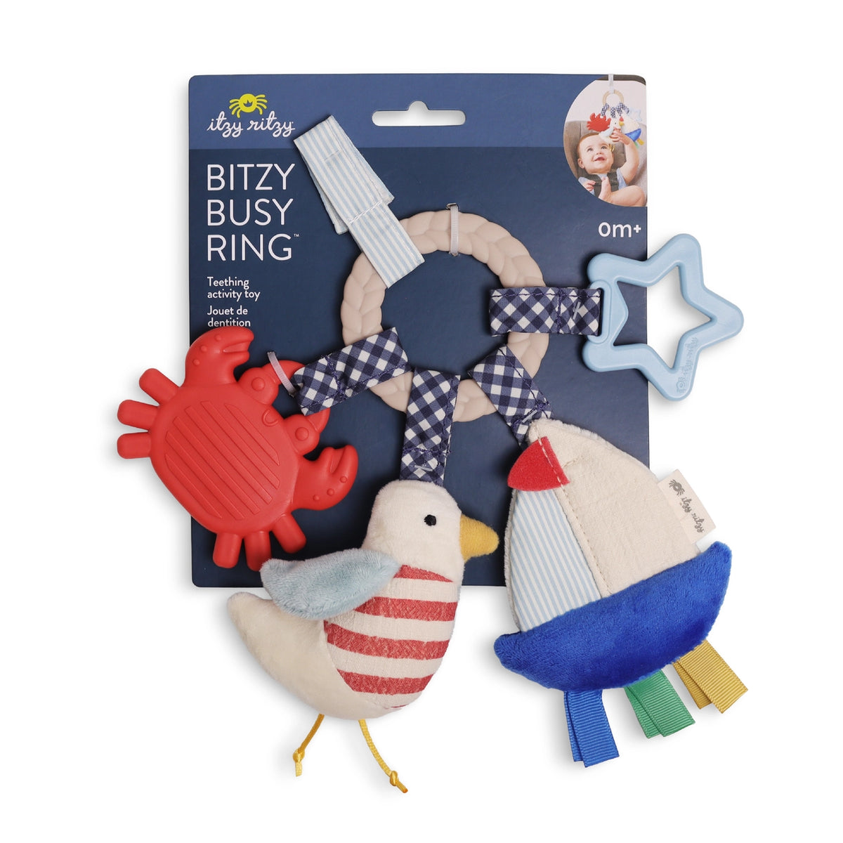 Baby toy set with colorful sea-themed items teething toy