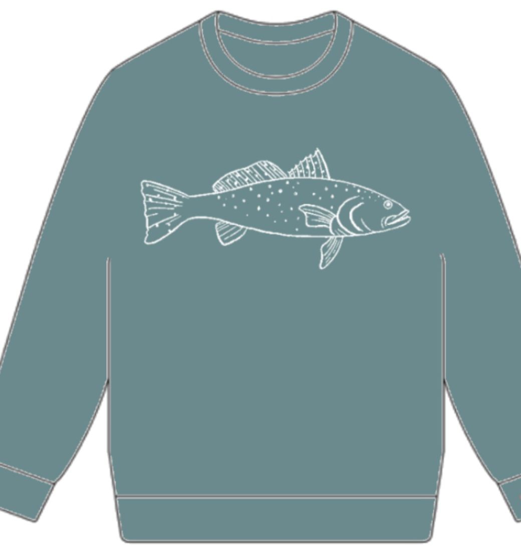 Seafoam Green Trout Sweatshirt