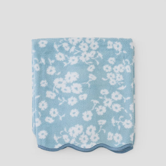 Patterned Scallop Bath Towel - Sea Glass Margot
