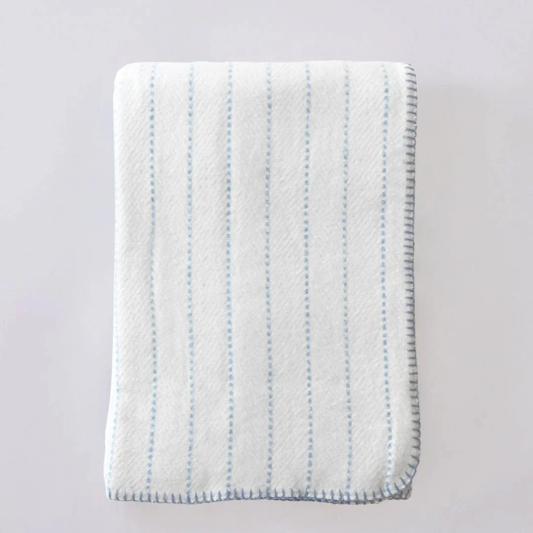 Throw Blanket - Sky Herringbone