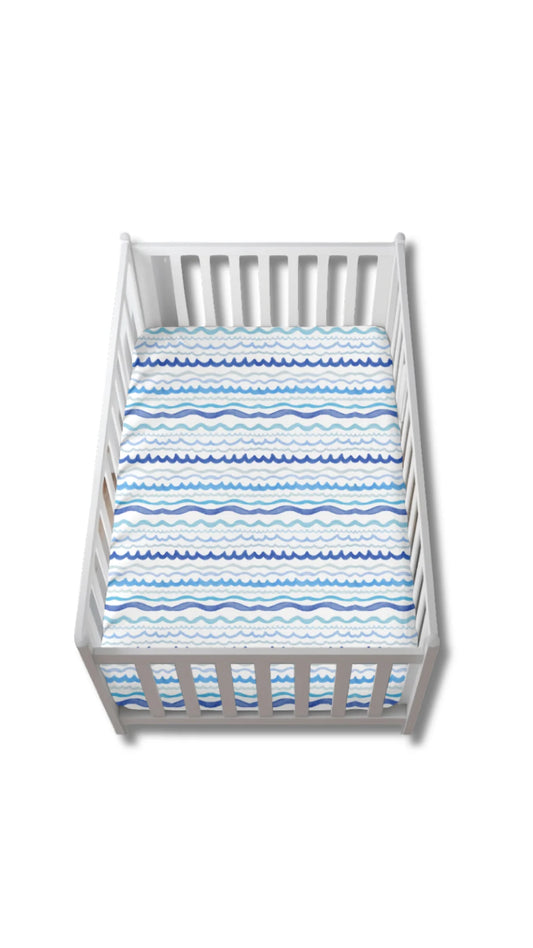 Sleepy Swells Crib Sheet