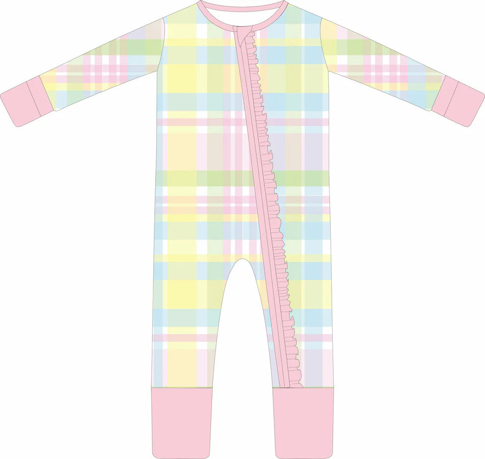 **PRE-ORDER ** Girl Spring Plaid Zippy