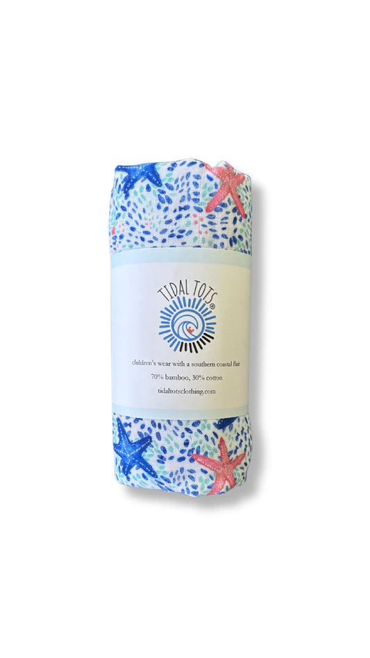 Oh My Sea Stars Lightweight Swaddle Blanket