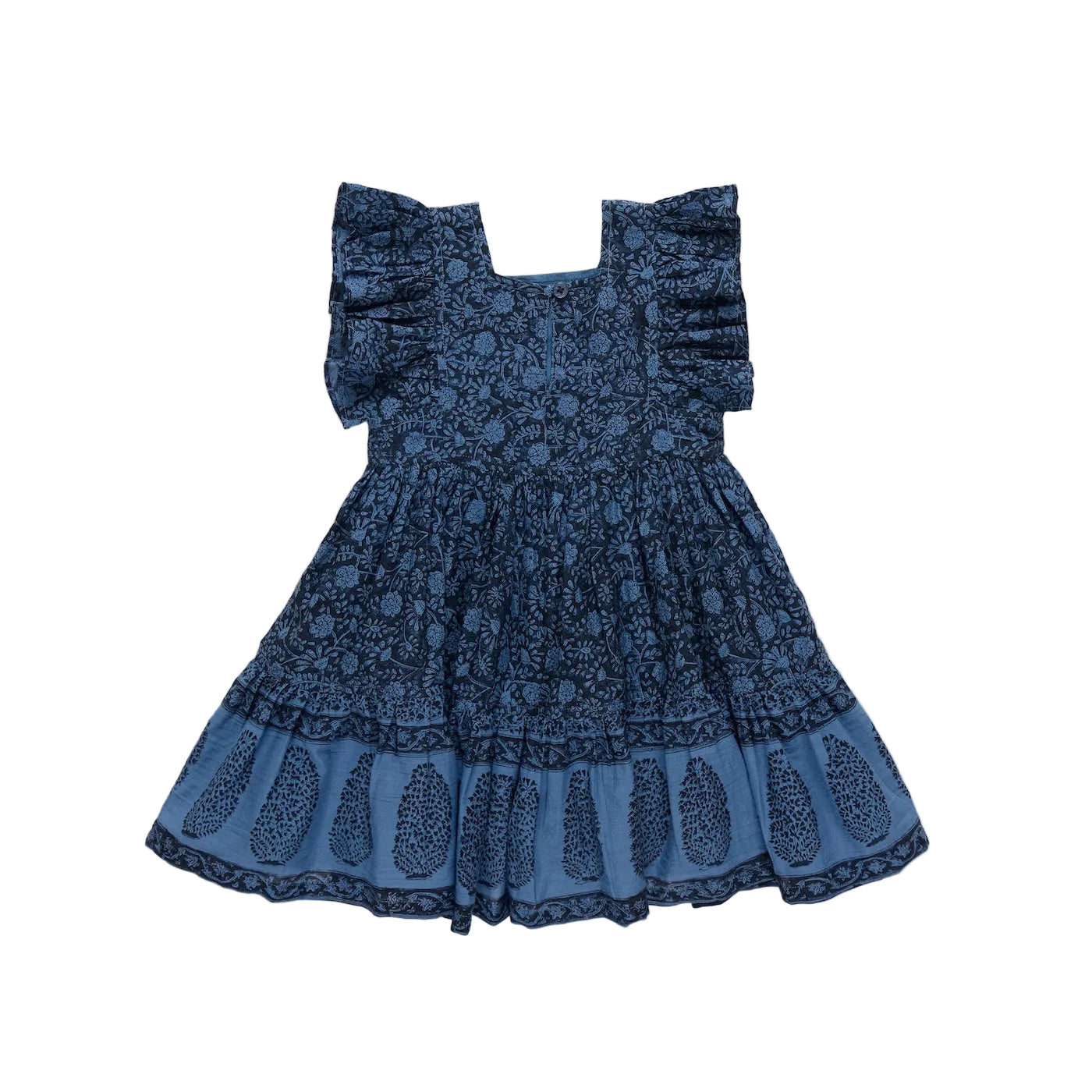 GIRLS ELSIE DRESS - STELLAR BLUE GARDEN FLORAL