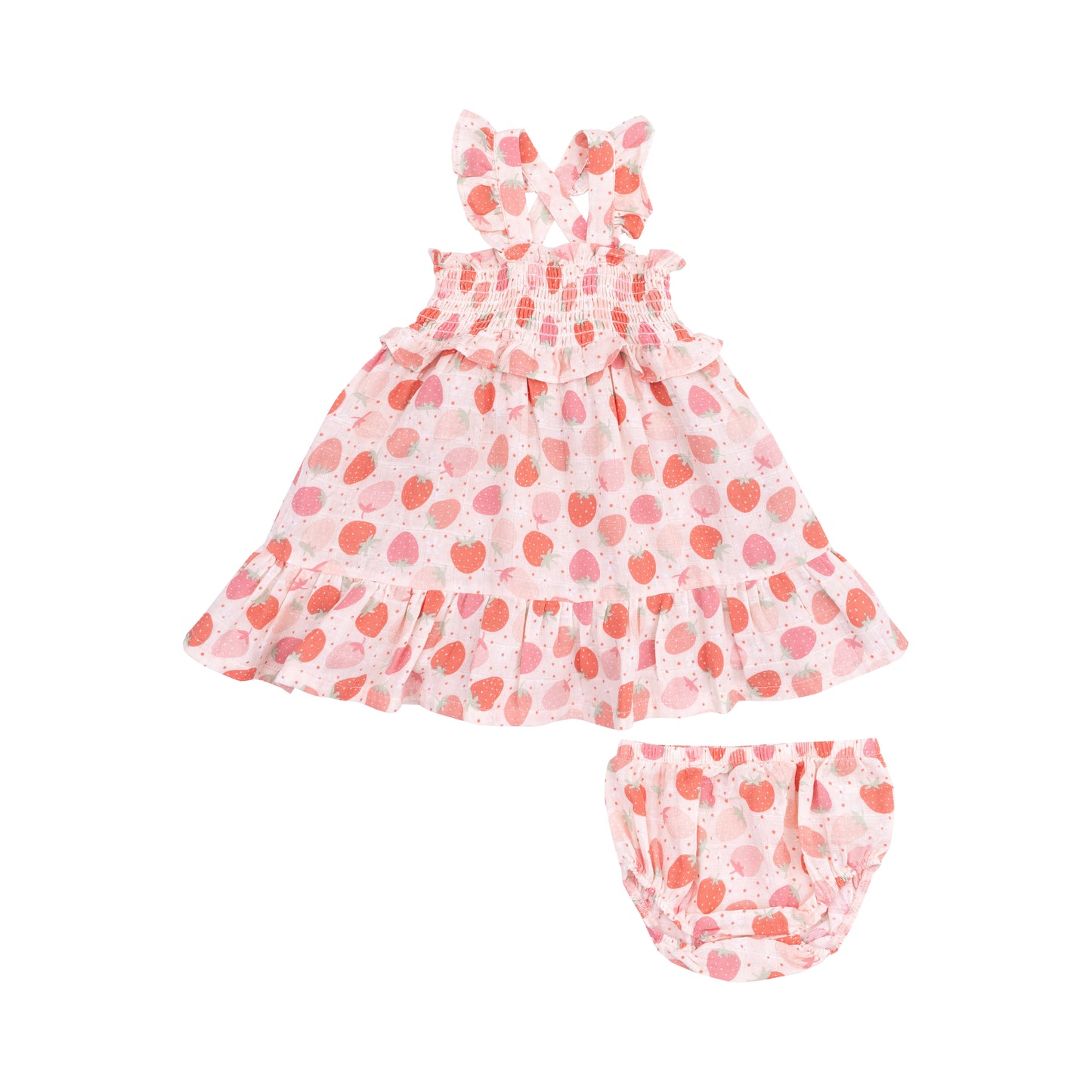 Strawberry Bliss Smocked Ruffle Sundress