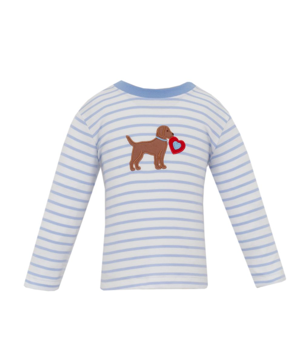 Boys Valentine Striped Shirt