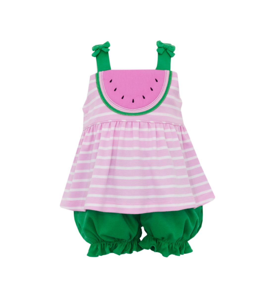 Girls Watermelon Bloomer Set