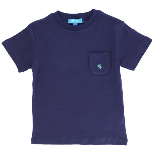 Pocket Tee- Navy (Copy)