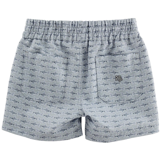 Pull on Short - Sharks on Grey