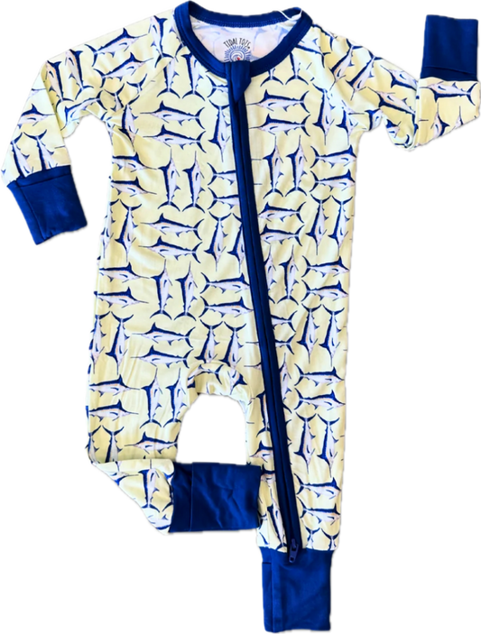 Marlin Mambo Yellow Zippy Pajama