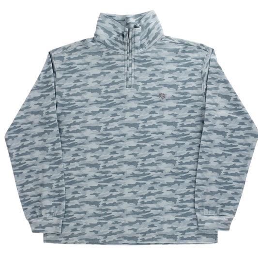 Performance Half Zip - Gray Camo