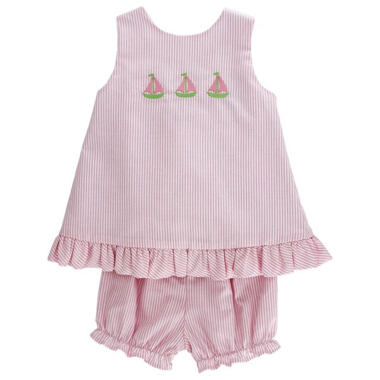 Sailboat Trio - Angel Dress with Bloomer