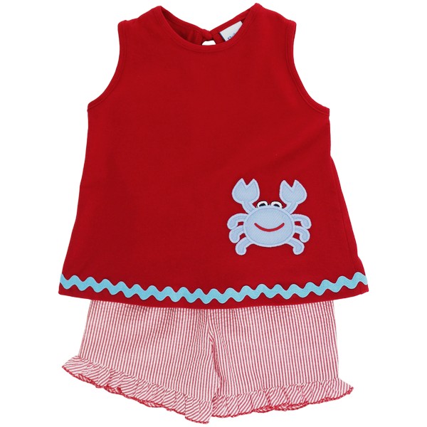 Crab Short Set - Girls