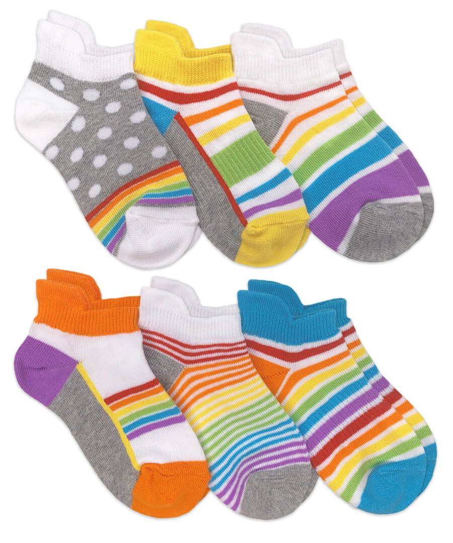 Rainbow Sport Tab Low Cut Socks 6 Pair Pack