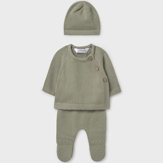 3 Piece Unisex Knit Set Sage