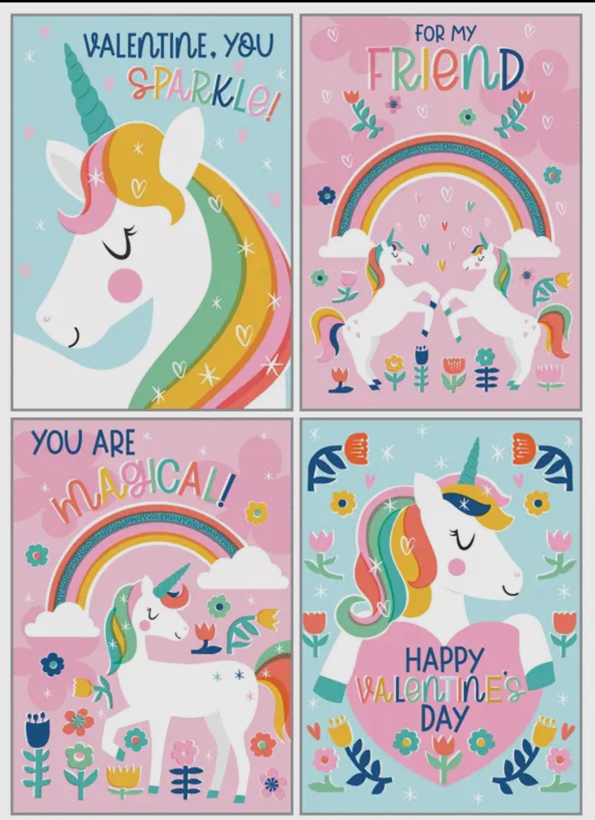 Kids Valentines Pack - Unicorn