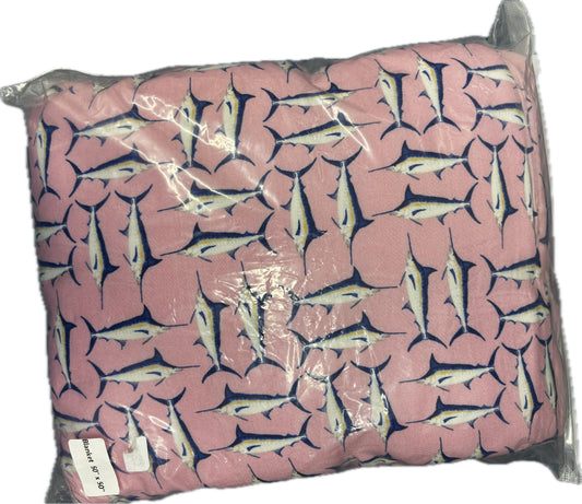 Pink Marlin Mambo Luxe Blanket