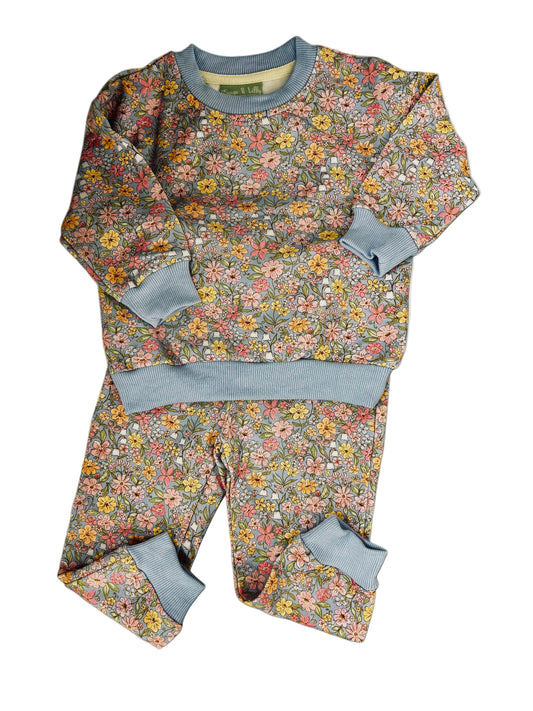 Blue Floral Jogger Set