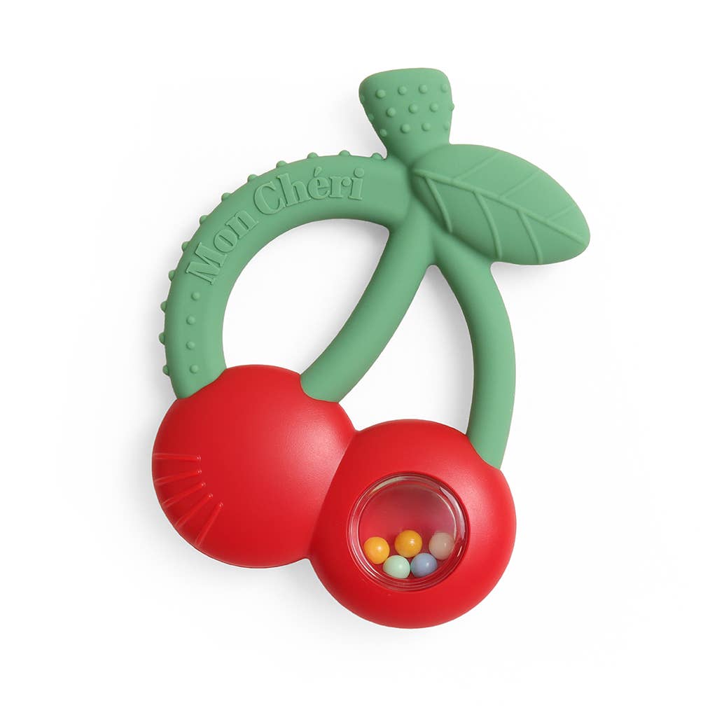 Cherry Bitzy Shake™ - Silicone Teether with Rattle