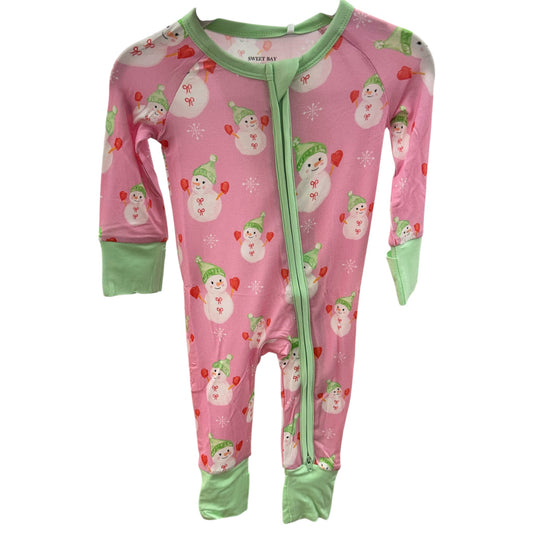 Snowmen with Bows Zipper Onesie