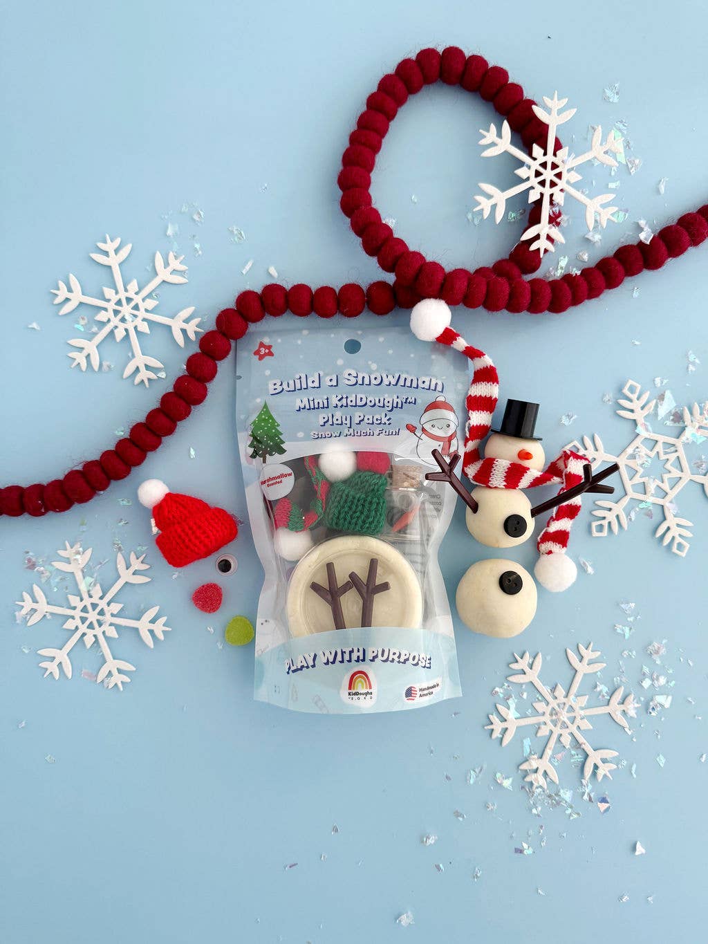 Build a snowman mini play dough set 