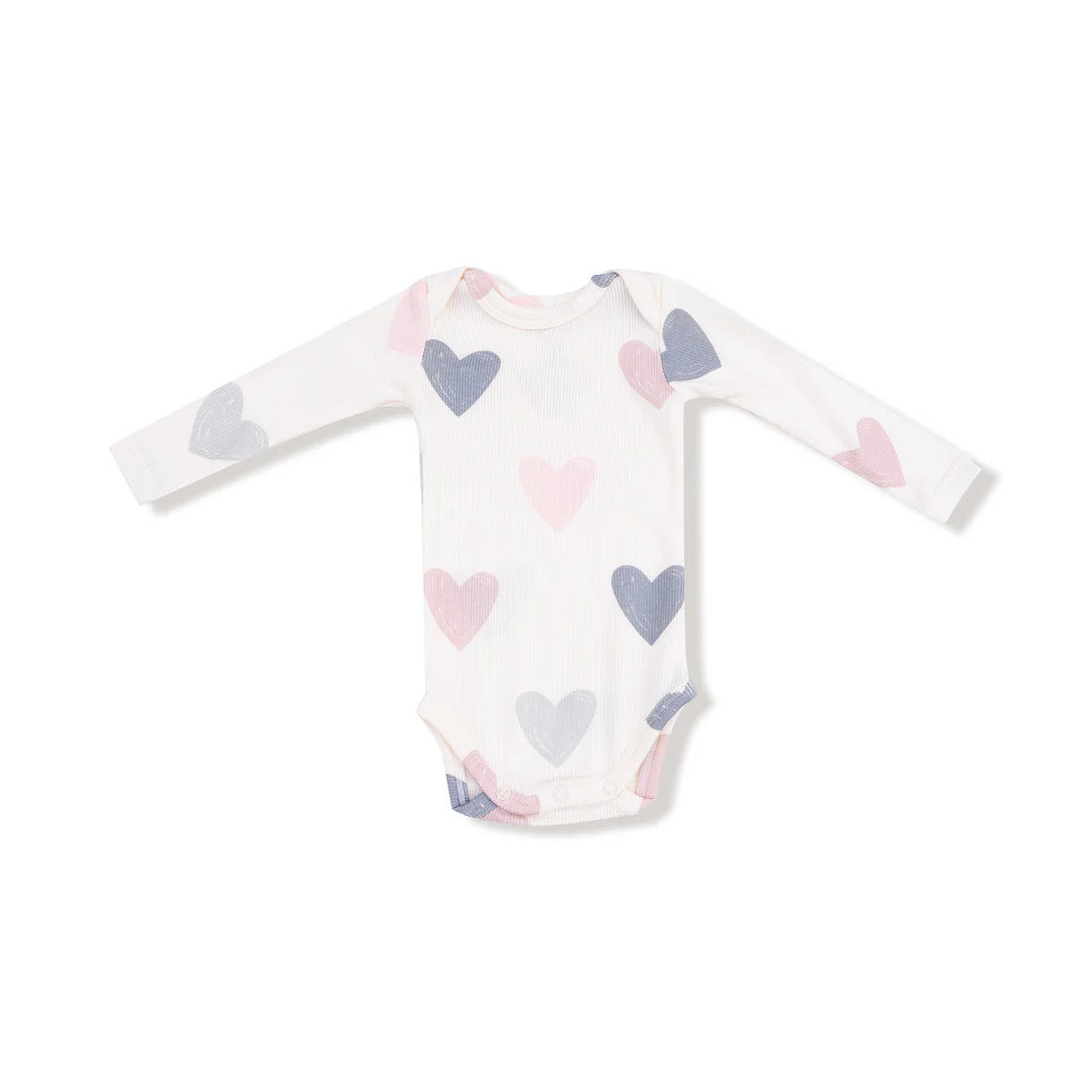 Hearts Modal Rib Lap Shoulder Bodysuit